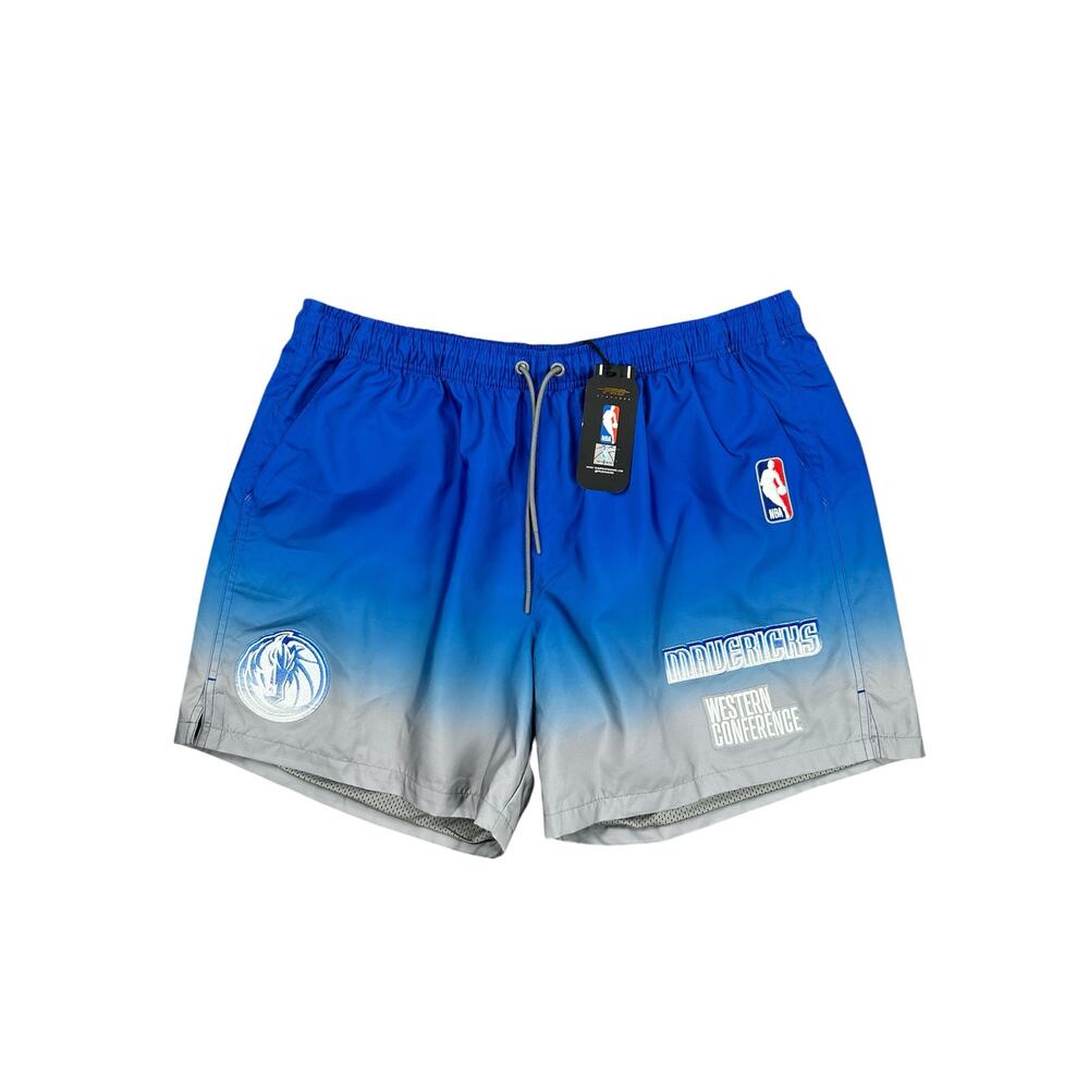 Pro Standard Dallas Mavericks Mesh Lined Swim Trunks in Blue — Size 3XL
